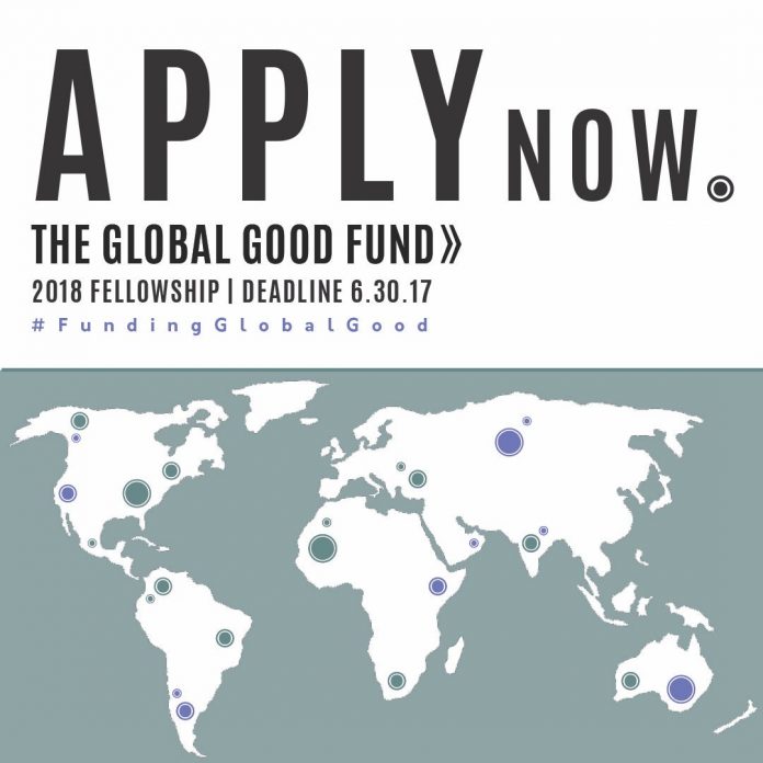 Global Good Fund 2017/2018 Fellowships for young Social Entrepreneurs