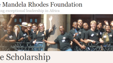 Mandela Rhodes Foundation Post-graduate Scholarship for Africans 2018