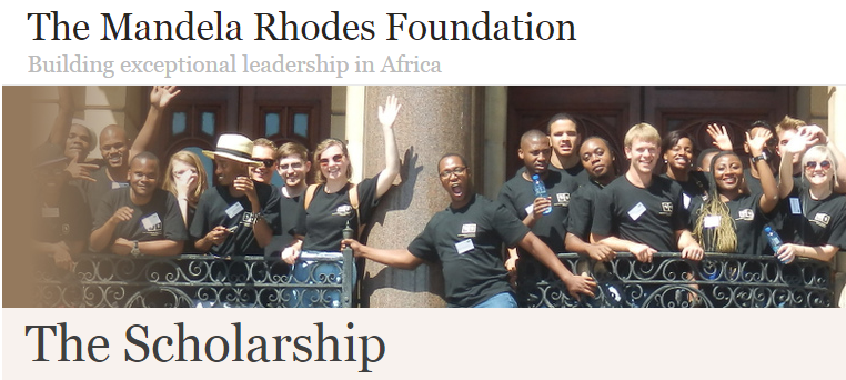 Mandela Rhodes Foundation Post-graduate Scholarship for Africans 2018