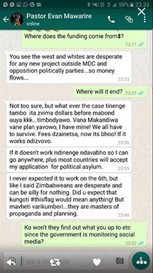 Pastor E. Mawarire’s Circulating (Leaked) WhatsApp Chat Fake