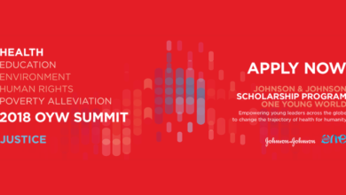 Johnson & Johnson Scholarship for One Young World Summit 2018