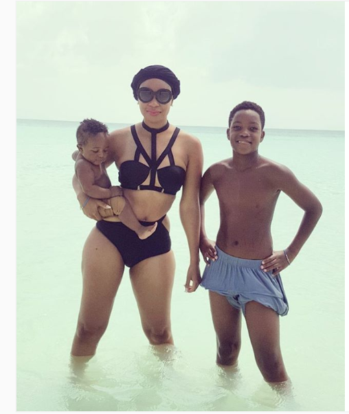 Adorable Hot Recent Pics Of Pokello And Her Boys In Tanzania